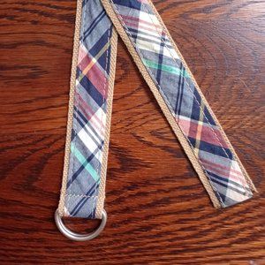 Web Madras Plaid Belt
